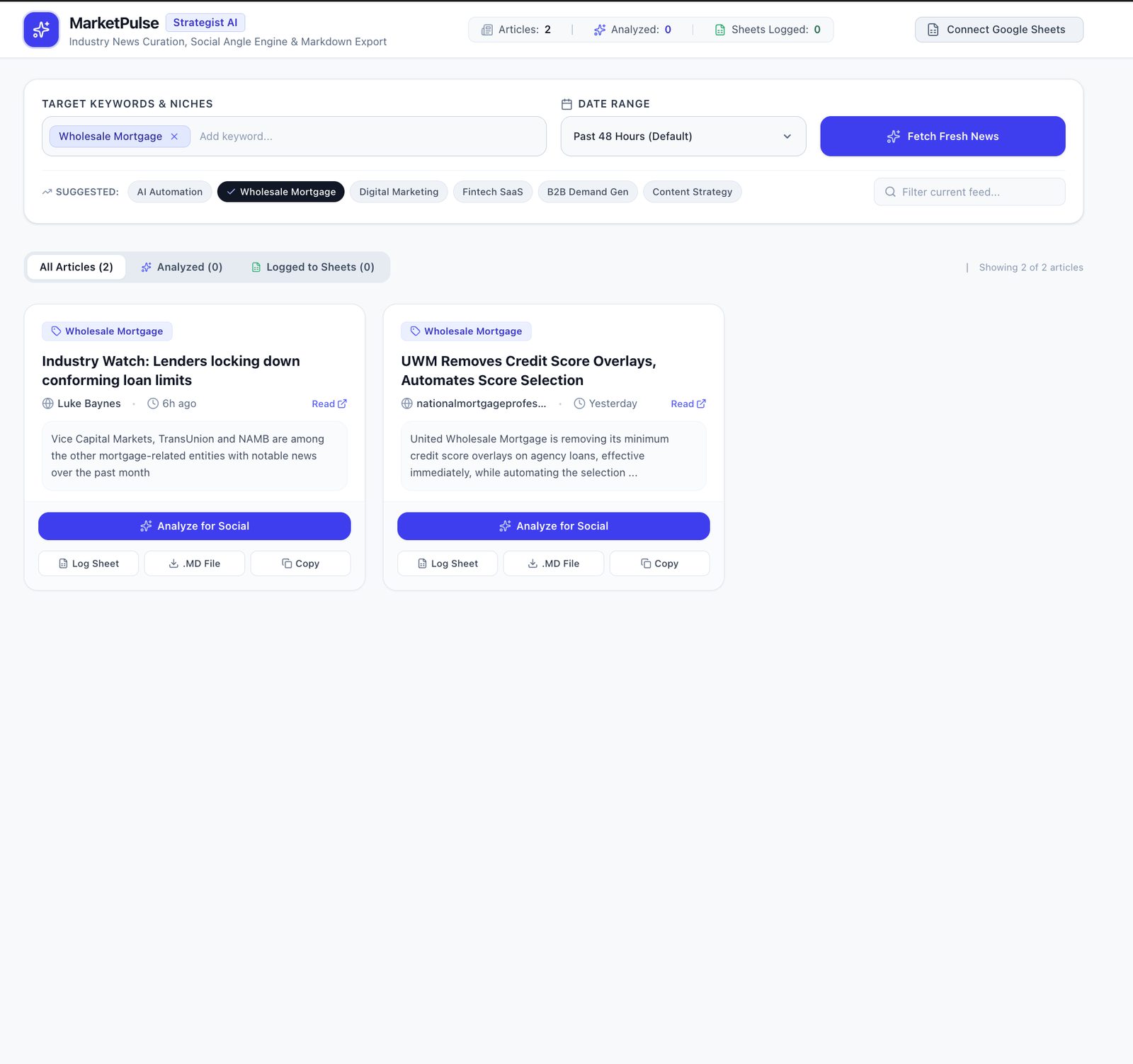 Market Pulse screenshot